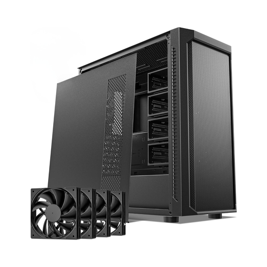 Classico Max Storage Master E-ATX Case - 4x 120mm Fans, 10x 3.5" Drive Bays