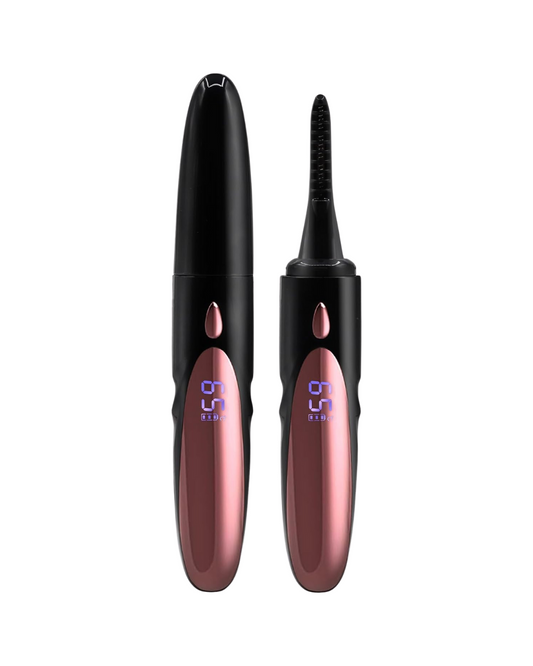 Rizador de pestañas calefactable - Tipo C, recargable, 4 modos de calentamiento y pantalla LED