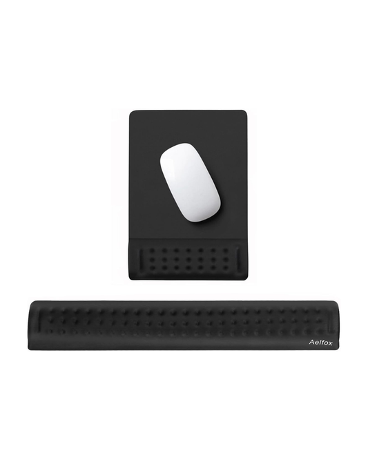 Reposamuñecas para teclado y ratón: espuma viscoelástica, soporte ergonómico