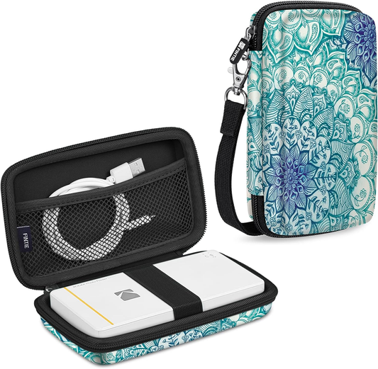 Hard EVA Protective Carrying Case for Kodak Instant Cameras and Printers – Shockproof, Soft Interior, Mesh Pocket, Shoulder Strap, Emerald, Travel-Ready for Step/Mini 2 HD/Printomatic/Smile