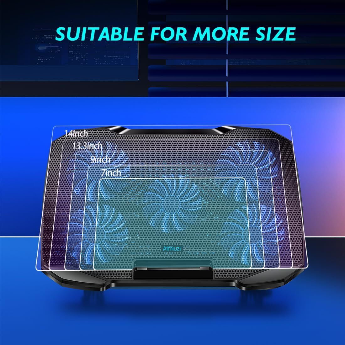 Laptop Cooling Stand with Fan - Portable Cooler Pad for 12-15.6 Inch Laptops
