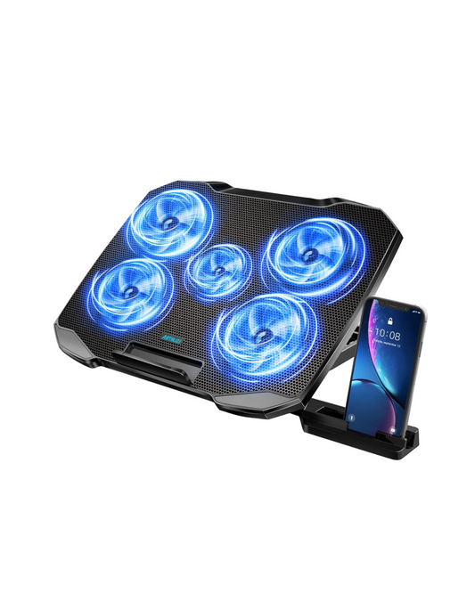 Base de refrigeración para portátil con ventilador: almohadilla de refrigeración portátil para portátiles de 12 a 15,6 pulgadas