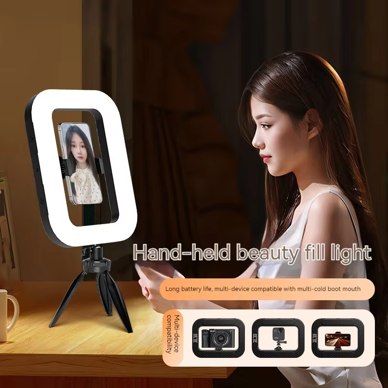 Anillo de luz LED recargable: luz de relleno portátil para transmisión y fotografía