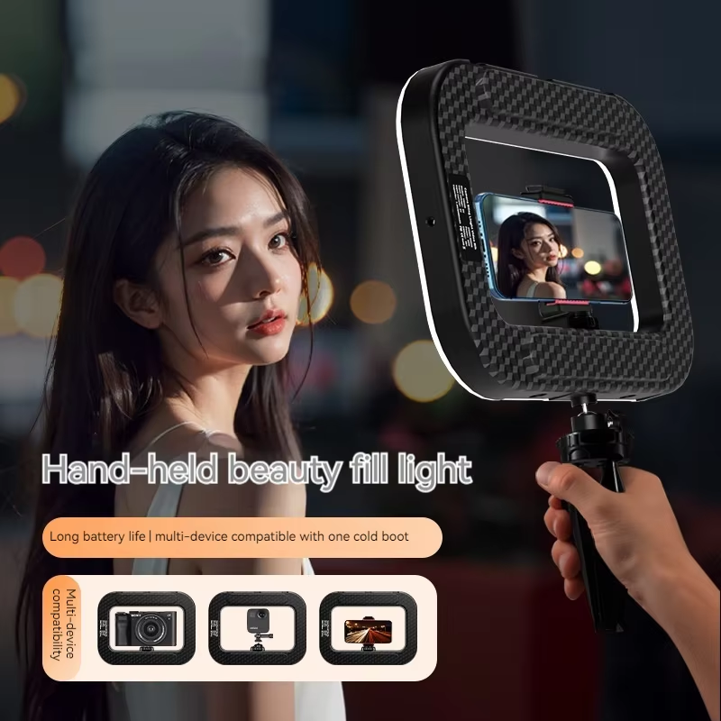 Anillo de luz LED recargable: luz de relleno portátil para transmisión y fotografía