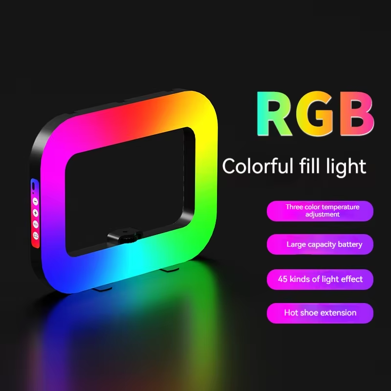 Anillo de luz LED recargable: luz de relleno portátil para transmisión y fotografía