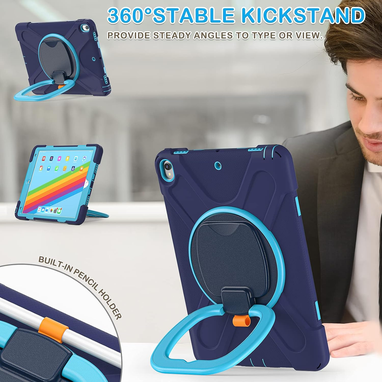 Funda protectora para iPad con correa para el hombro - Compatible con Pro y Air 3 de 10,5"