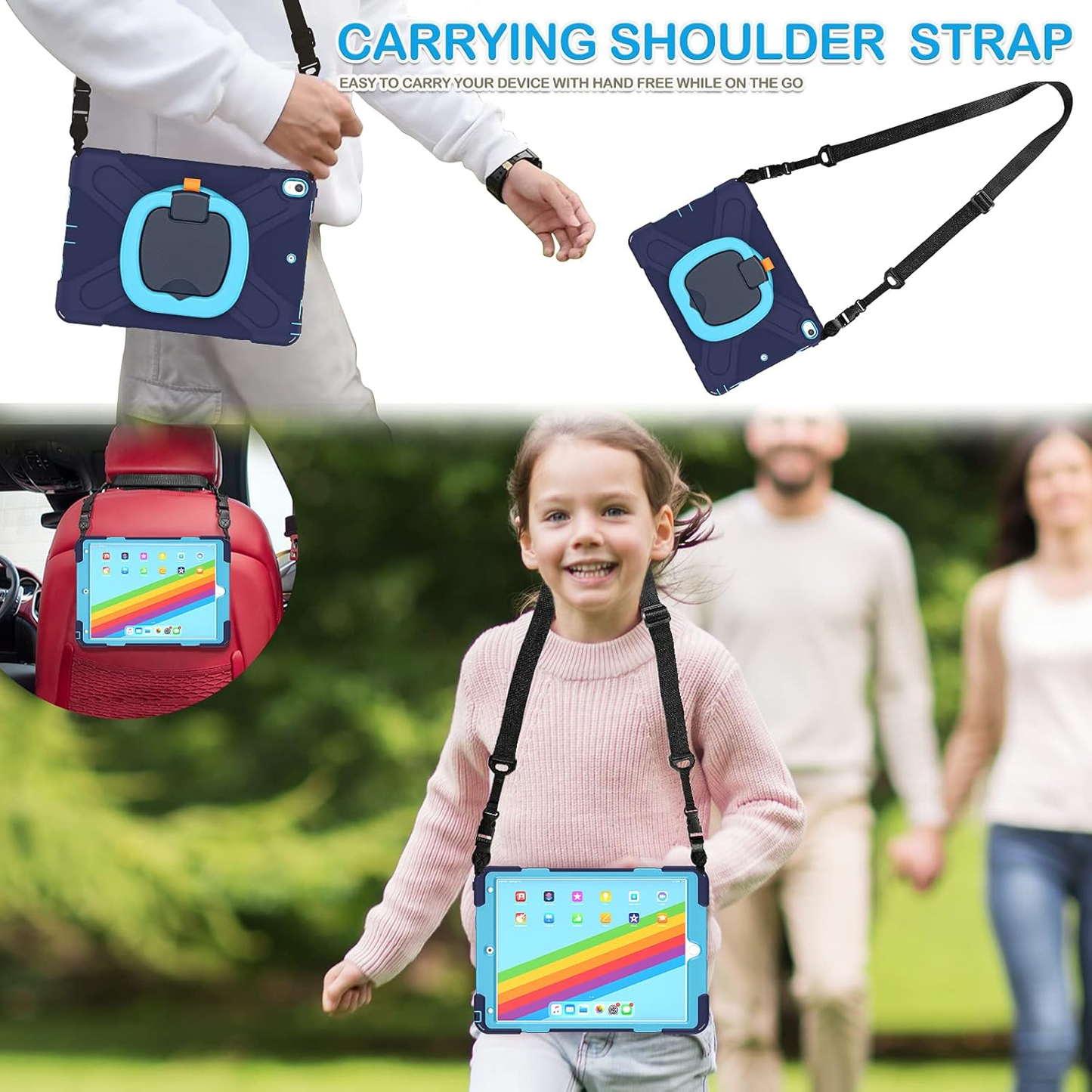 Funda protectora para iPad con correa para el hombro - Compatible con Pro y Air 3 de 10,5"