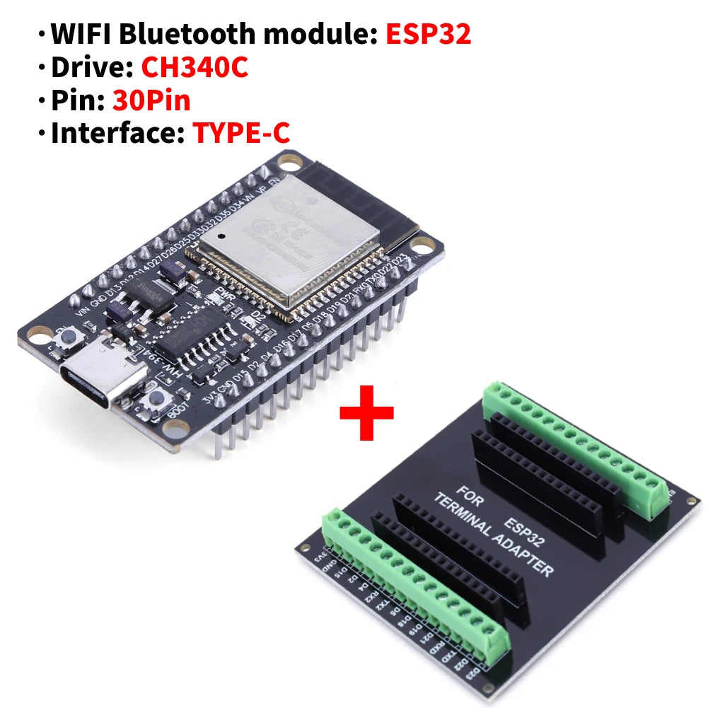ESP32 Development Board Expansion Board Compatible with ESP32 Wifi Bluetooth Module Nodemcu-32S Lua 30Pin Expansion Board