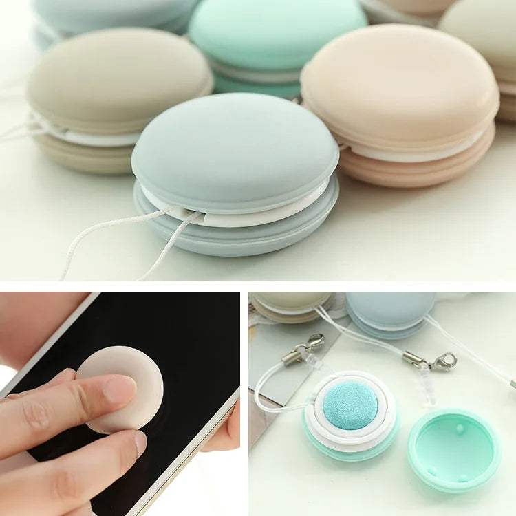 Macaron Phone Screen Cleaner Lens Cleaning Cloth with Hanging Loop