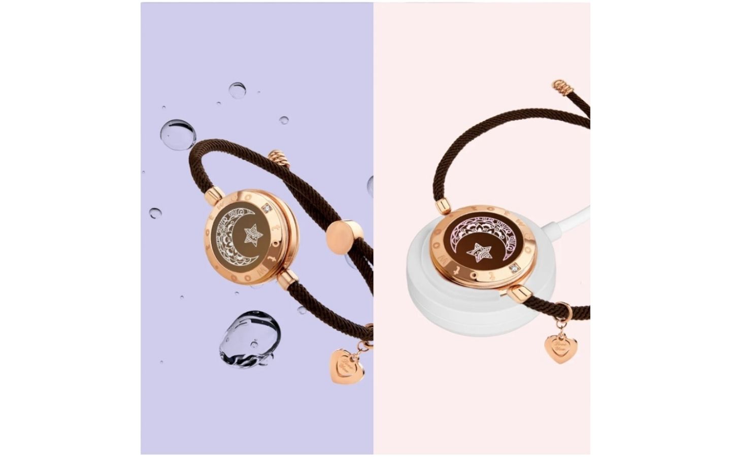 Pulseras táctiles de larga distancia Miss You que se iluminan y vibran para parejas