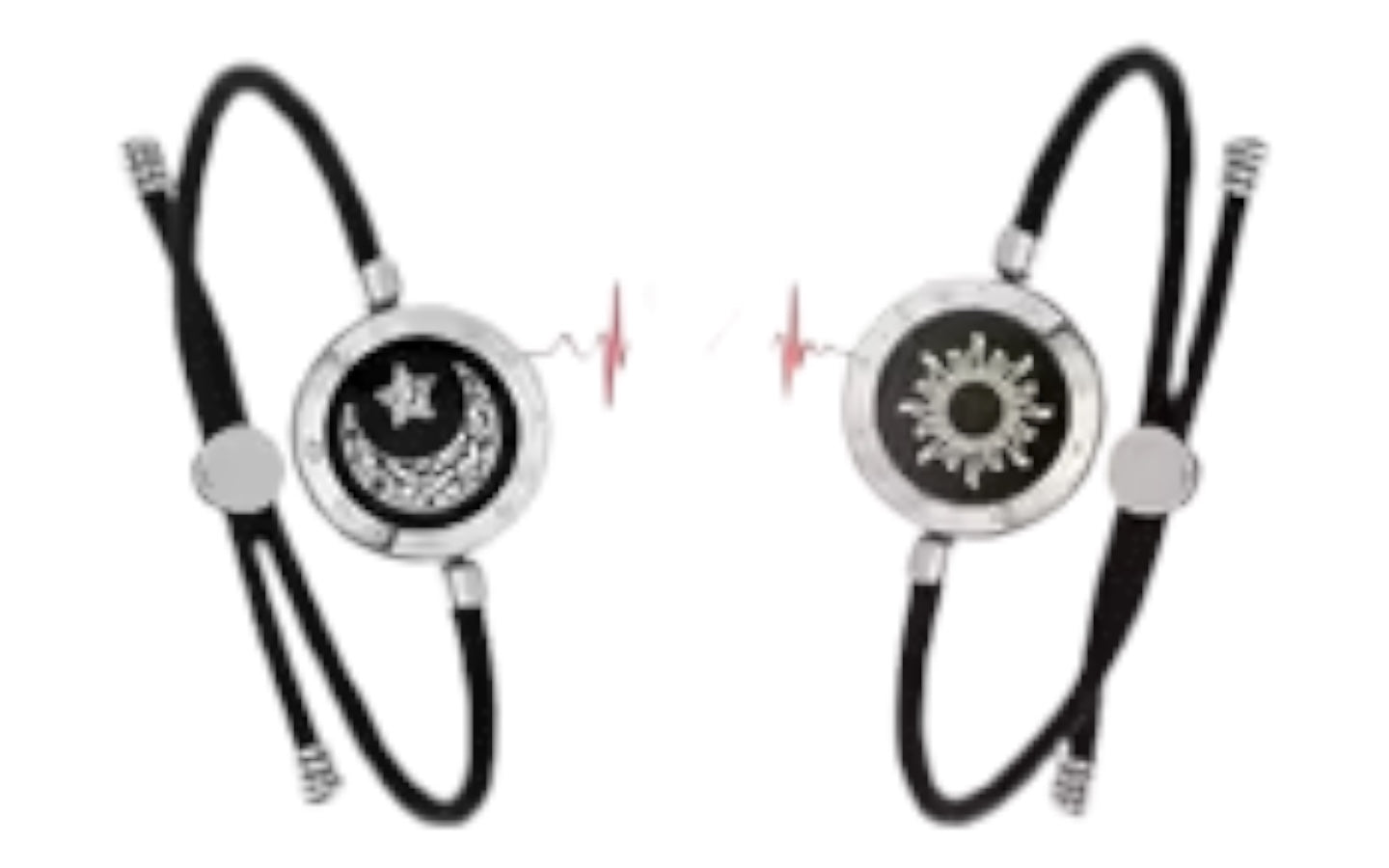 Pulseras táctiles de larga distancia Miss You que se iluminan y vibran para parejas