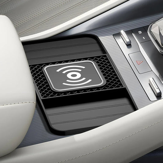 Wireless Charging Car Console Mat – Non-Slip Organizer Pad