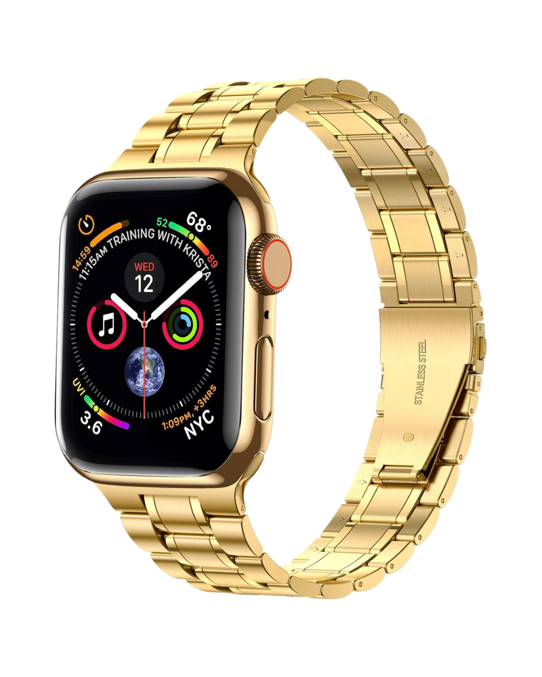 Stylish Gold Band & Case for Apple Watch (42/44mm)