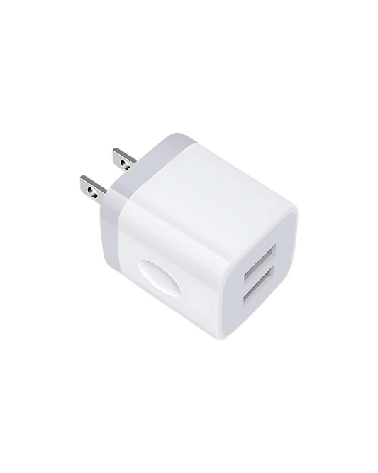 USB Wall Charger (3-Pack) - 2.1A Dual Port Charging Block for iPhone/Samsung