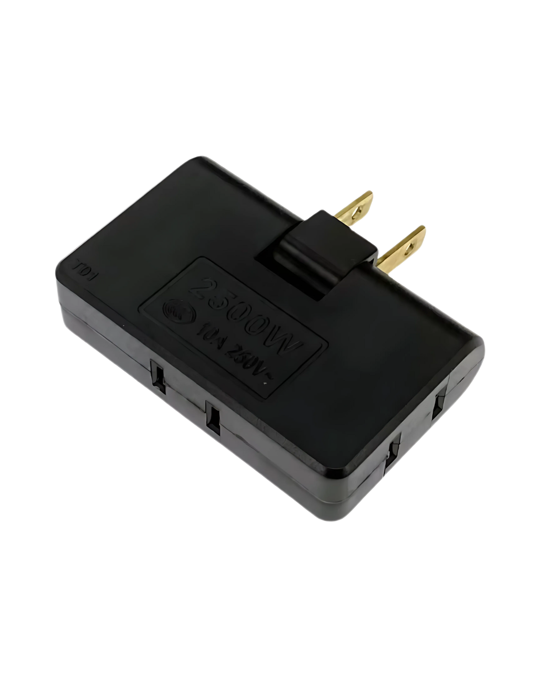 Convertidor de enchufe giratorio de 180° - Adaptador de extensión multienchufe estadounidense 3 en 1