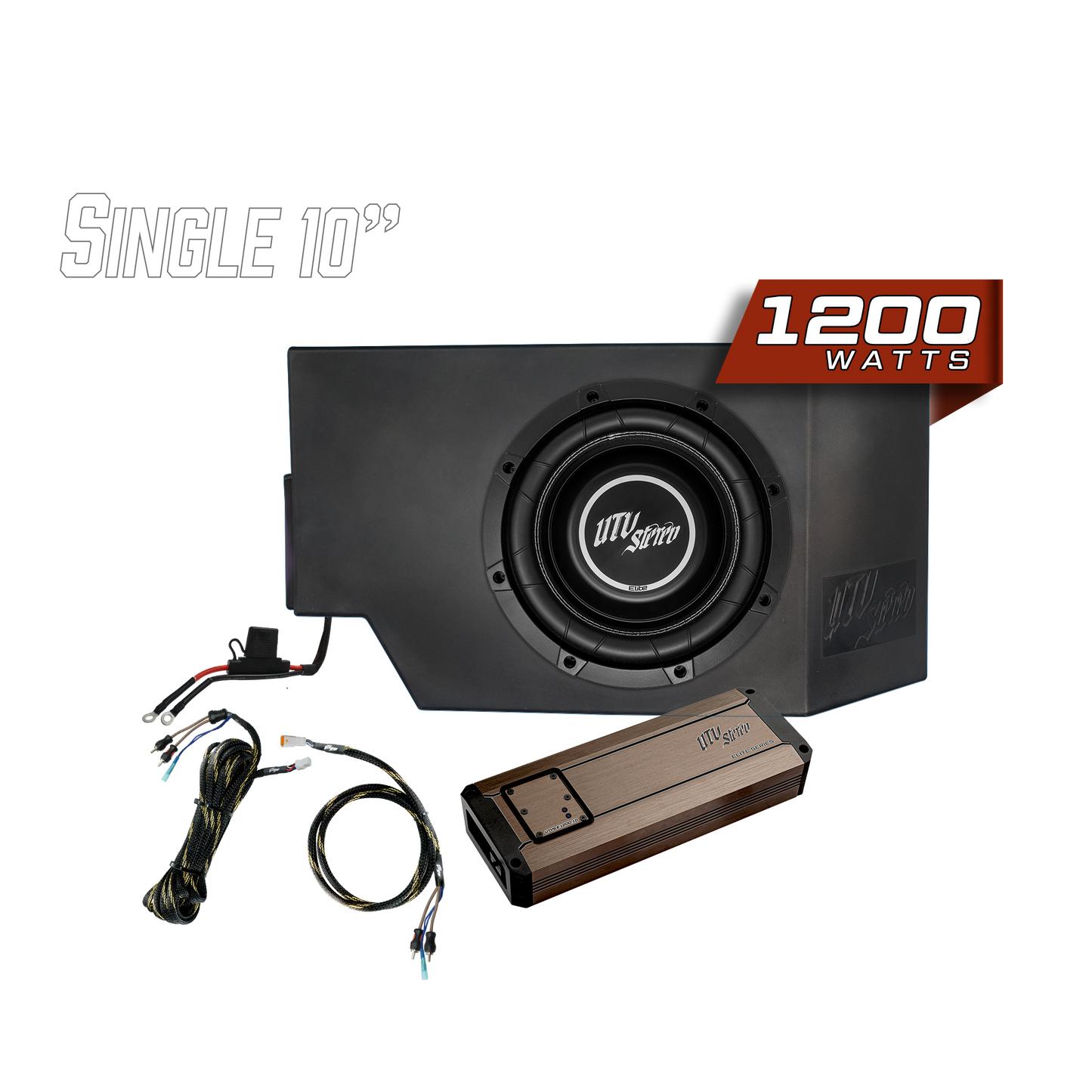 Can-Am Defender 1200W Subwoofer Kit - Single Driver Side 10" Audio System