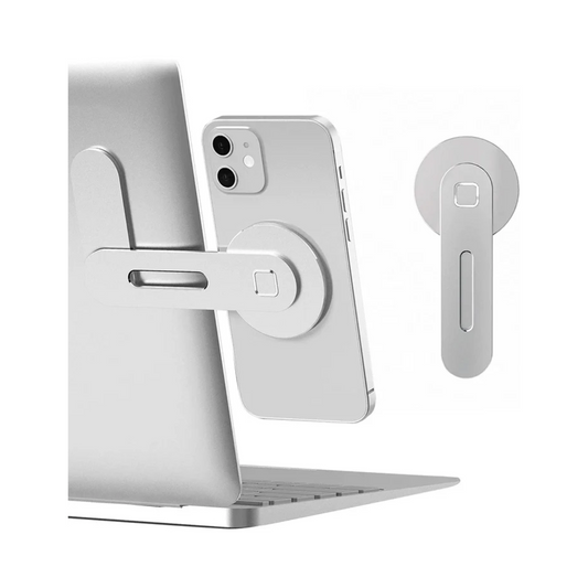 Soporte magnético para portátil y teléfono: soporte plegable y delgado para monitor y smartphones.