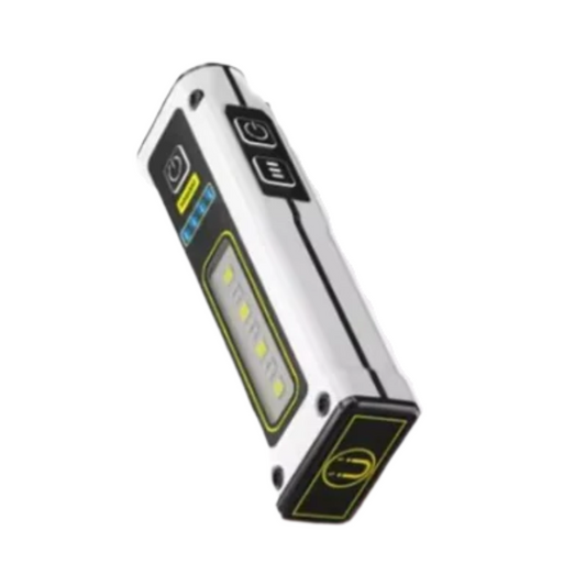 Mini linterna LED EDC: 7 modos con base magnética y función estroboscópica