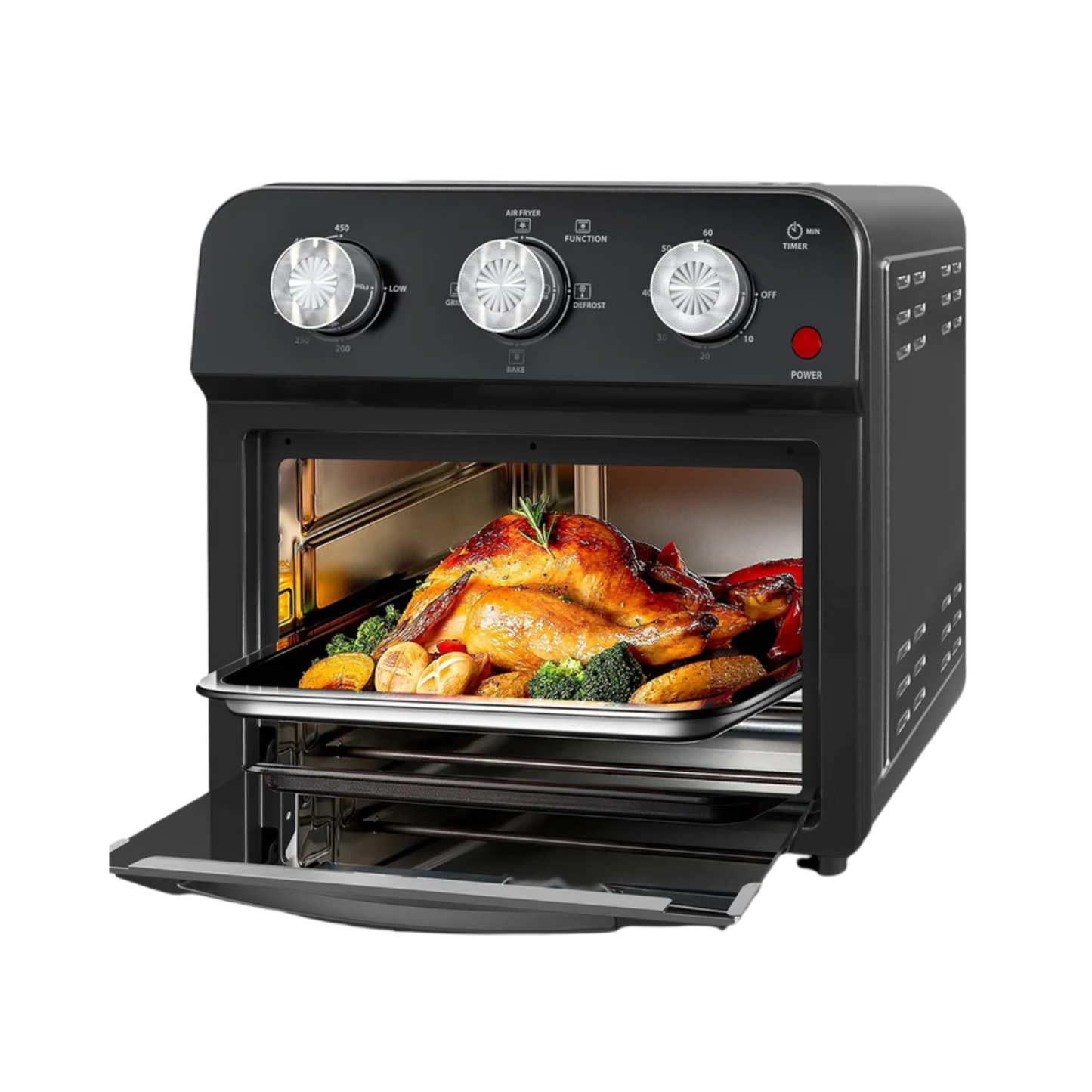 13Qt Air Fryer Oven - 7-in-1 Small Kitchen Appliance with Roast/Bake/Dehydrate (1500W)
