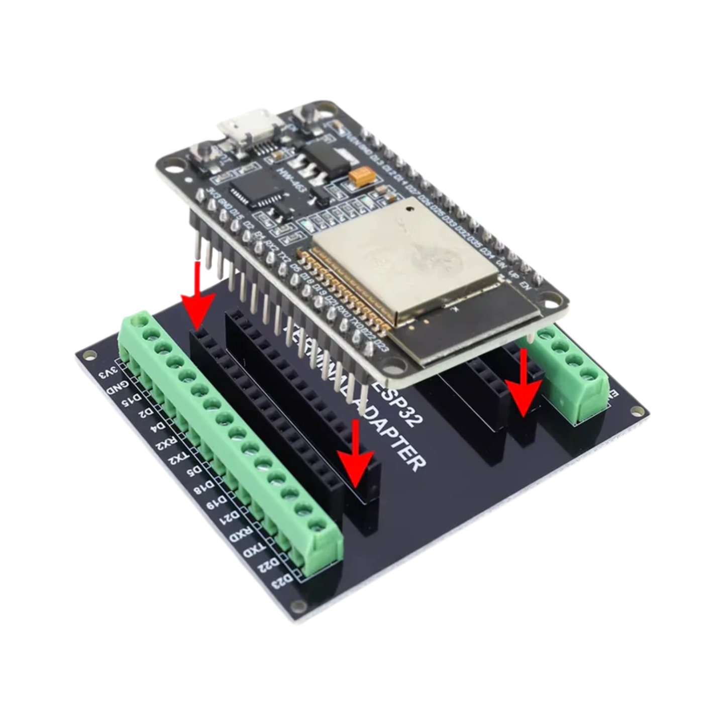 ESP32 Development Board Expansion - 30-Pin WiFi/Bluetooth Module Compatible Board