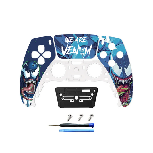 Estuche Venom de edición limitada para mando de PS5: cubierta de repuesto de panel completo para DualSense