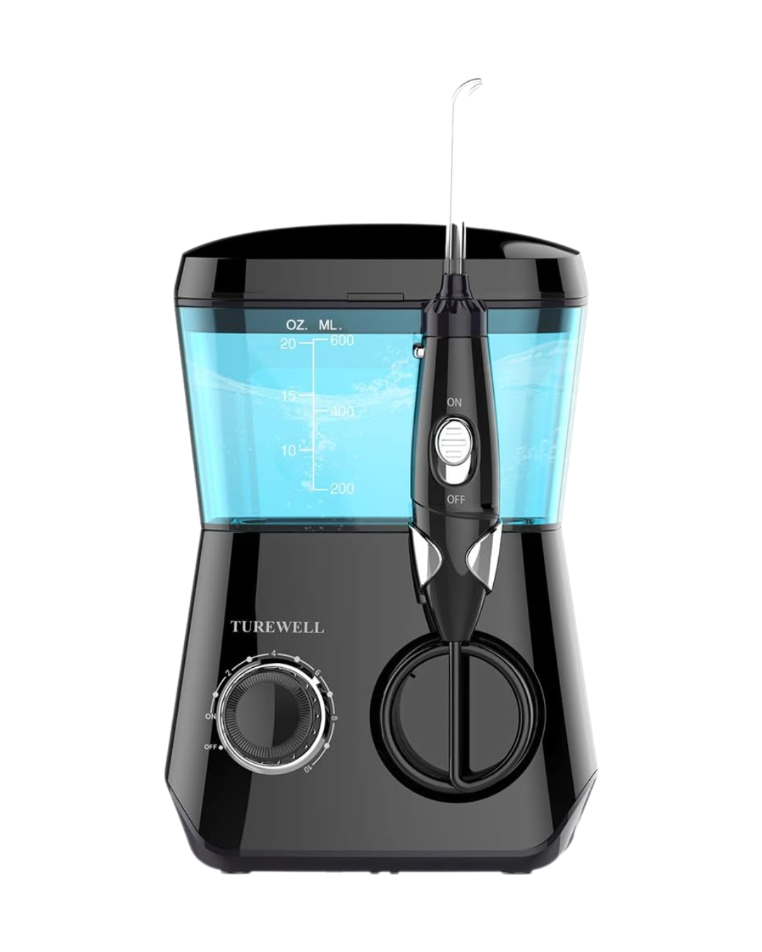 Water Flosser Oral Irrigator - 600ML Dental Cleaner with 10 Pressure Settings