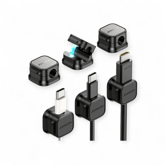Organizador de cables magnético para debajo del escritorio con clips suaves