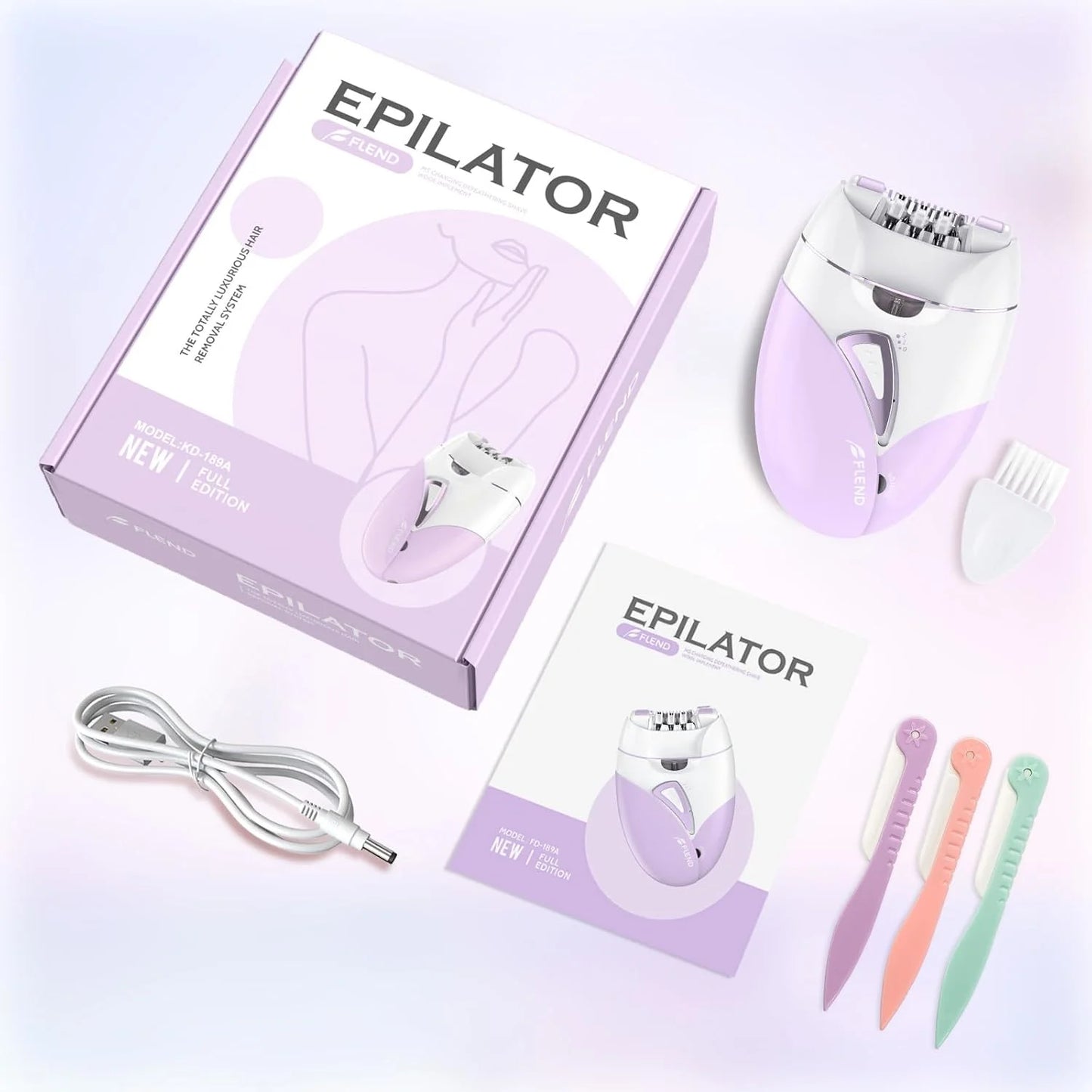 Hair Epilator Removal for Women, USB Rechargeable Hair Remover Electric Tweezers, Cordless Epilator for Women Face Hair Remover with Light,Hair Rmoval with Portable and Compact Design