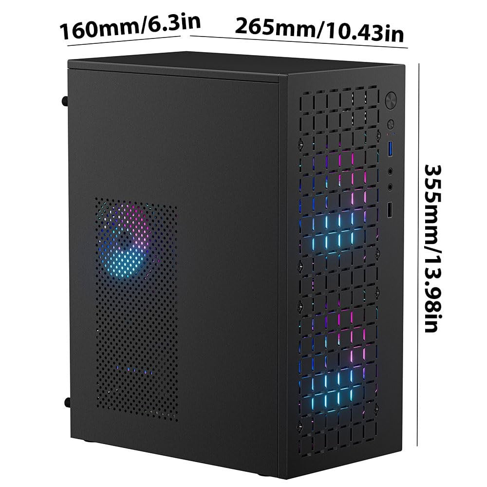 Micro ATX Case PC Case: MATX Case Mini PC ITX Desktop Computer Case Support M...