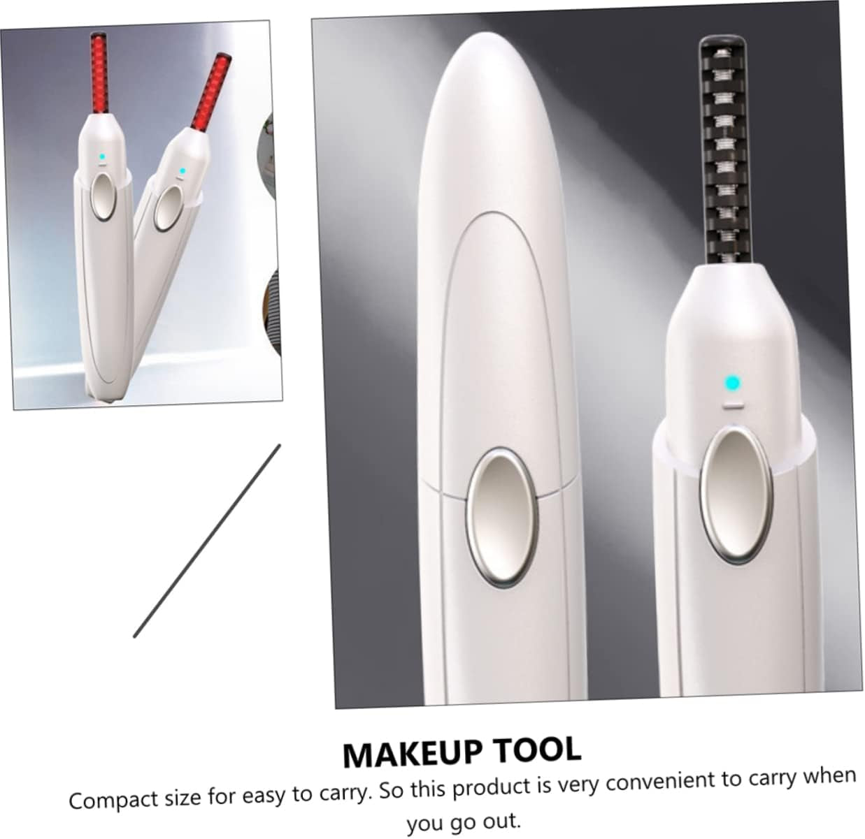 1Set USB Charging Electric Eyelash Curler Portable Eyelash Curling Clip for Home Makeup Convenient Temperature Control Natural Curling Effect