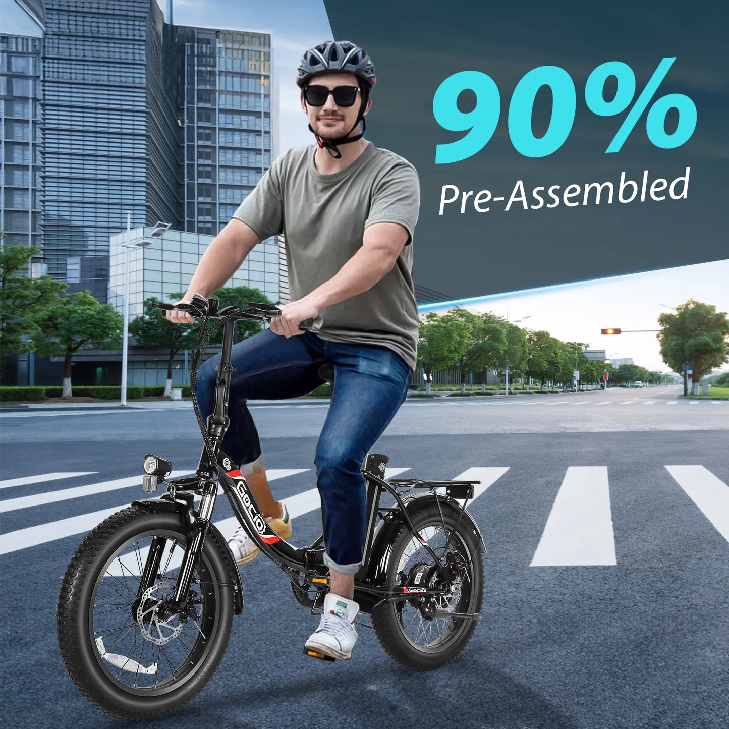 500W Fat Tire Electric Bike: 48V 10.4Ah, 20" Foldable