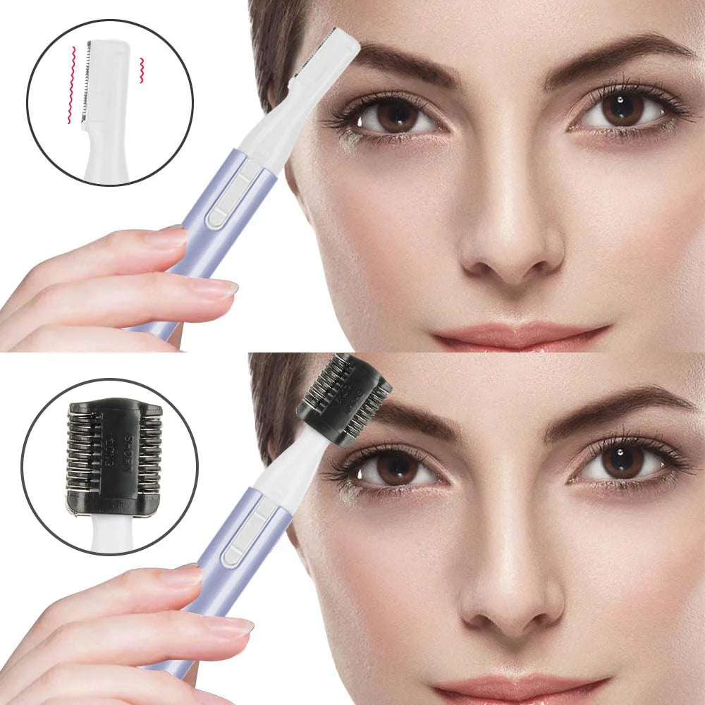 Eyebrow Hair Trimmer Women Electric Hair Remover Eyebrow Shaper Pen Portable Facial Hair Razor for Facial Hair Removal & Eyebrows