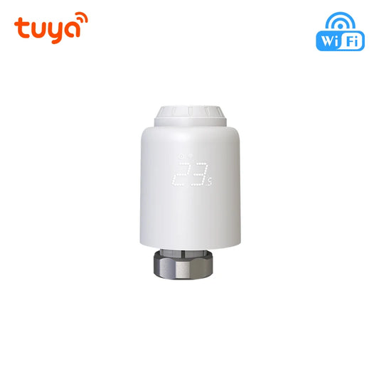 Tuya Smart Home Wifi Thermostatic Valve Radiator Smart TRV Radiator Head Valve Wifi Thermostat Alexa Google Home Smart Life