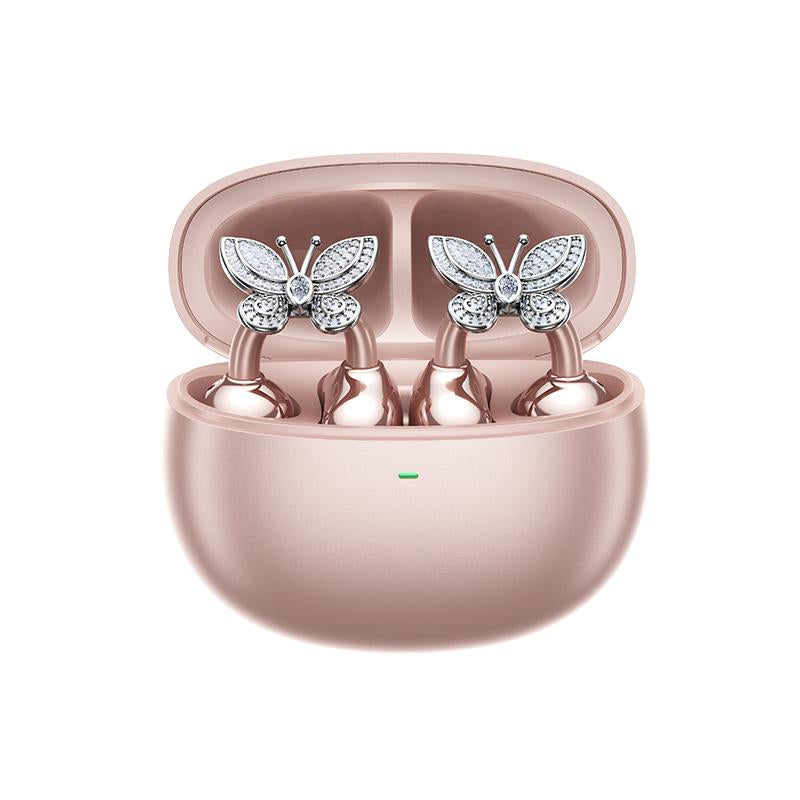 Long-Play Open-Ear Clip-On Butterfly Earbuds: Kinglucky, HiFi, for Apple & Samsung