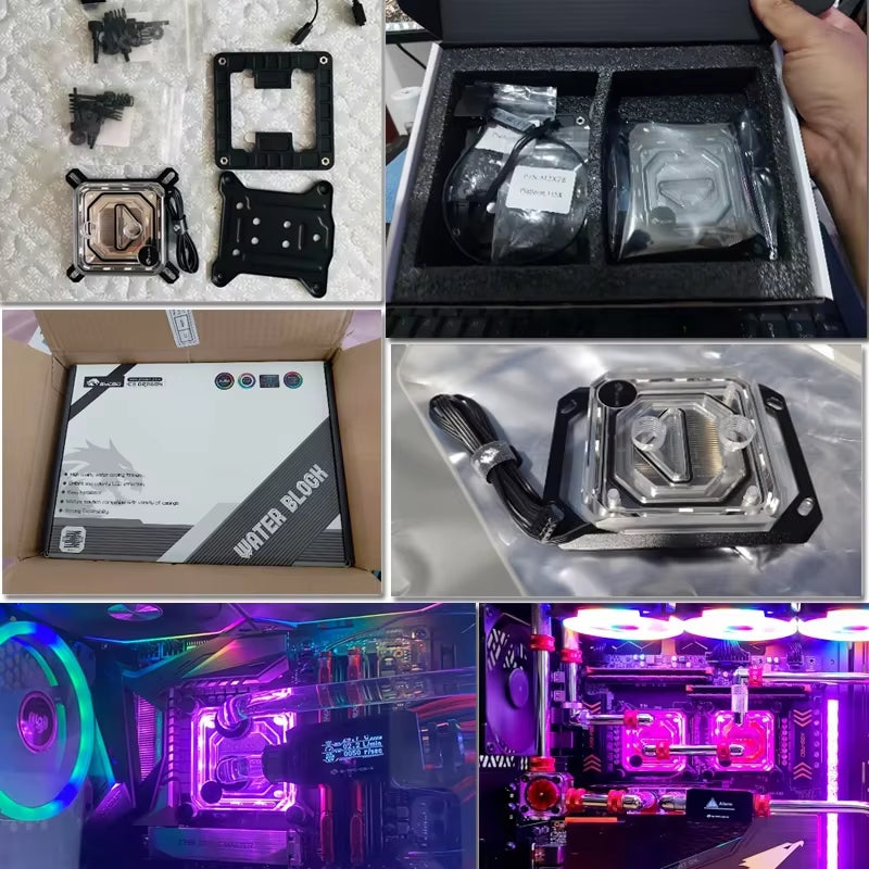 CPU Block Use for INTEL LGA115X 1200 1700 2011 /AMD Ryzen 3/5/7 X470 X570 Water Cooler Radiator CPU-XPR-C-M/CPU-XPR-C-I
