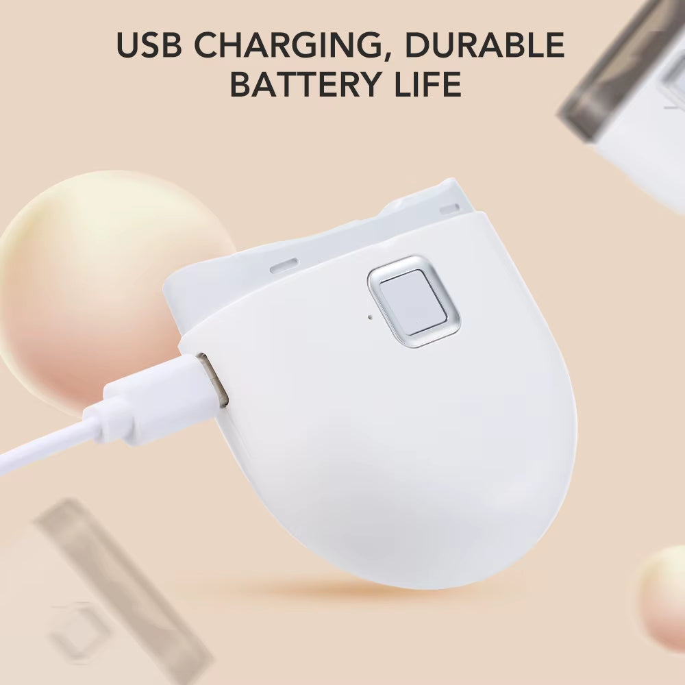 USB Electric Nail File & Clipper: LED Light, 2-Speed, Mini Manicure Tool