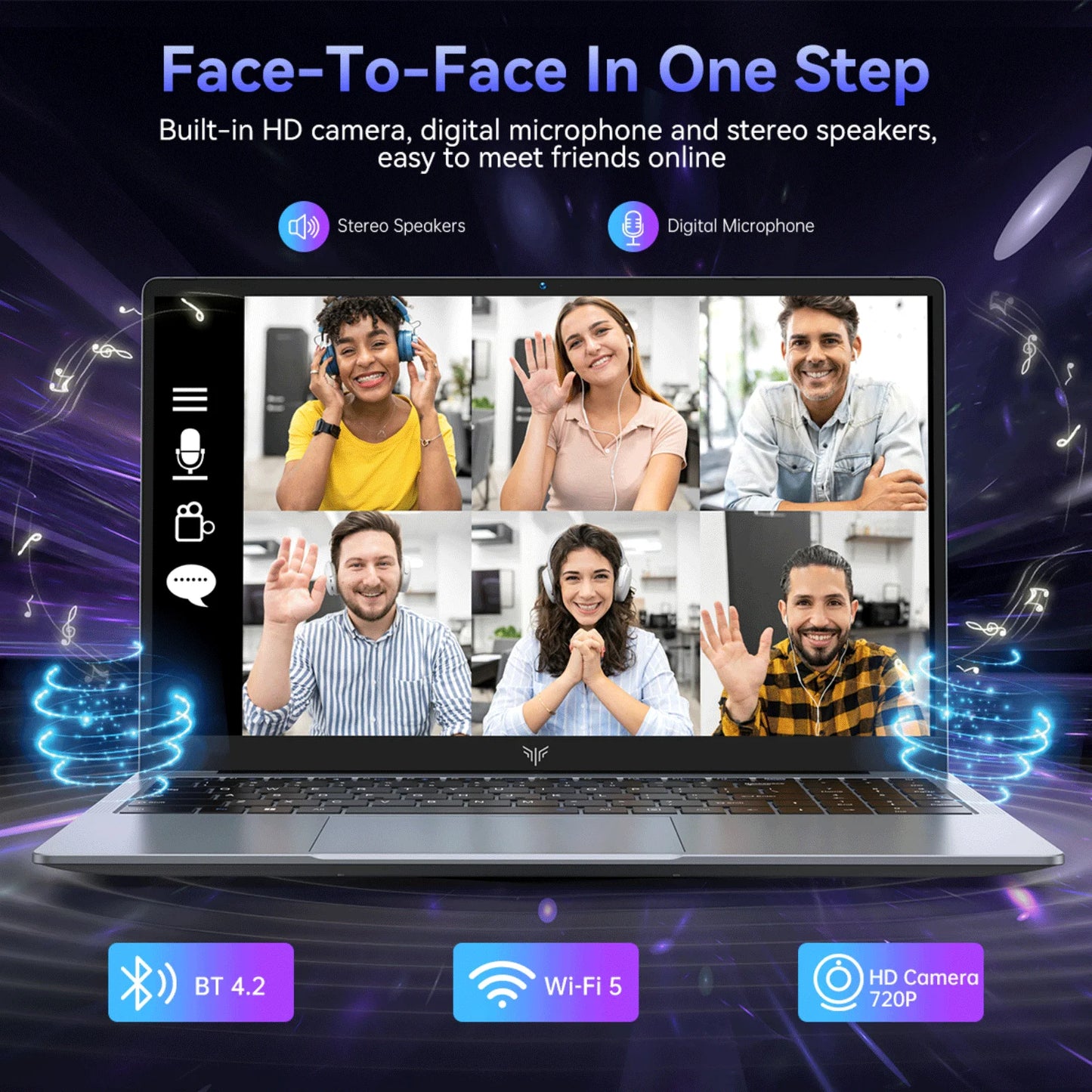 15.6 Inch Laptop 16GB DDR4 512GB SSD Intel Alder Lake N97 up to 3.6Ghz with Windows 11
