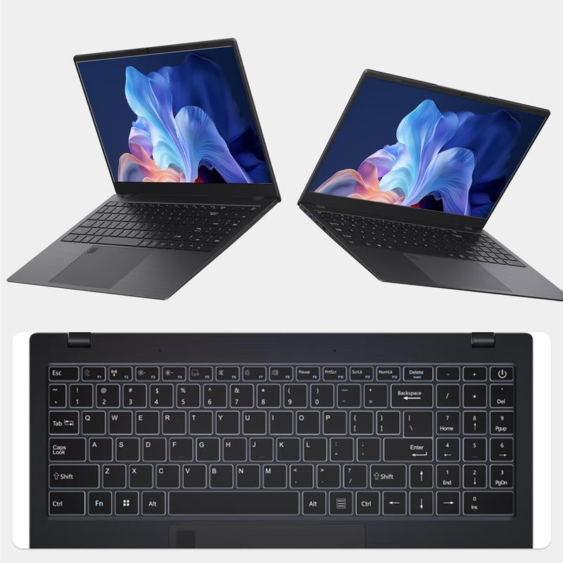 15.6 Inch Business Laptop Notebook PC CPU N5095 16GB RAM 512GB/1TB SSD Storage Windows 11 Fingerprint Recognition Backlit Keyboard