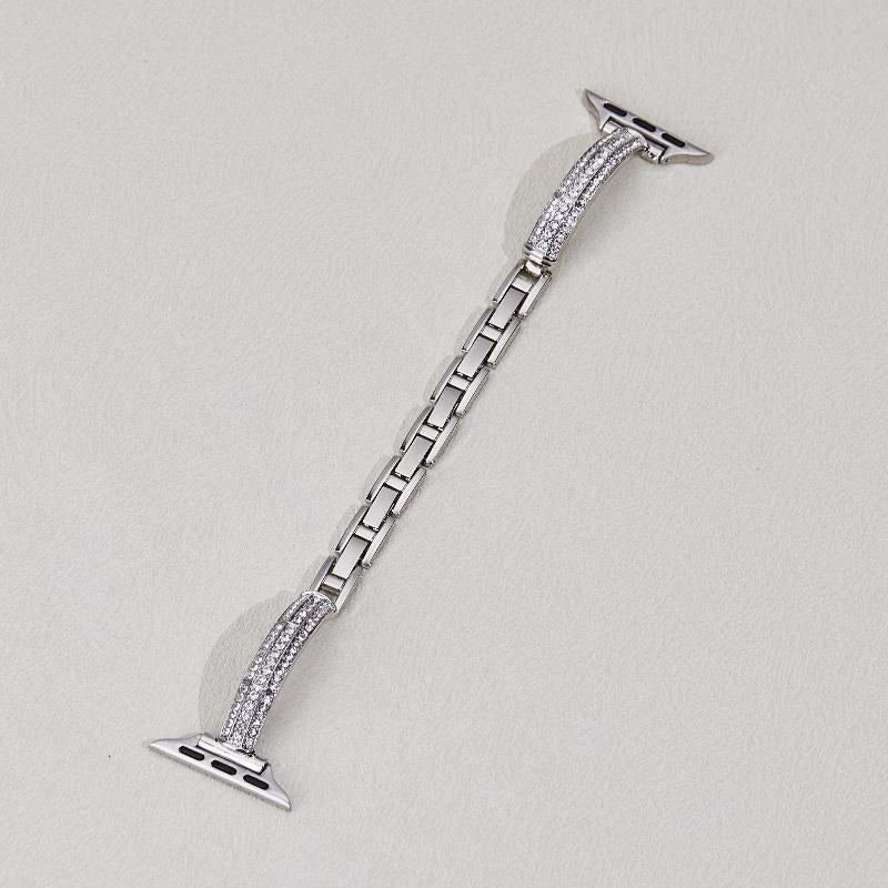 Sparkling Diamond Apple Watch Band: Slim, Stainless Steel, Series 1-Ultra