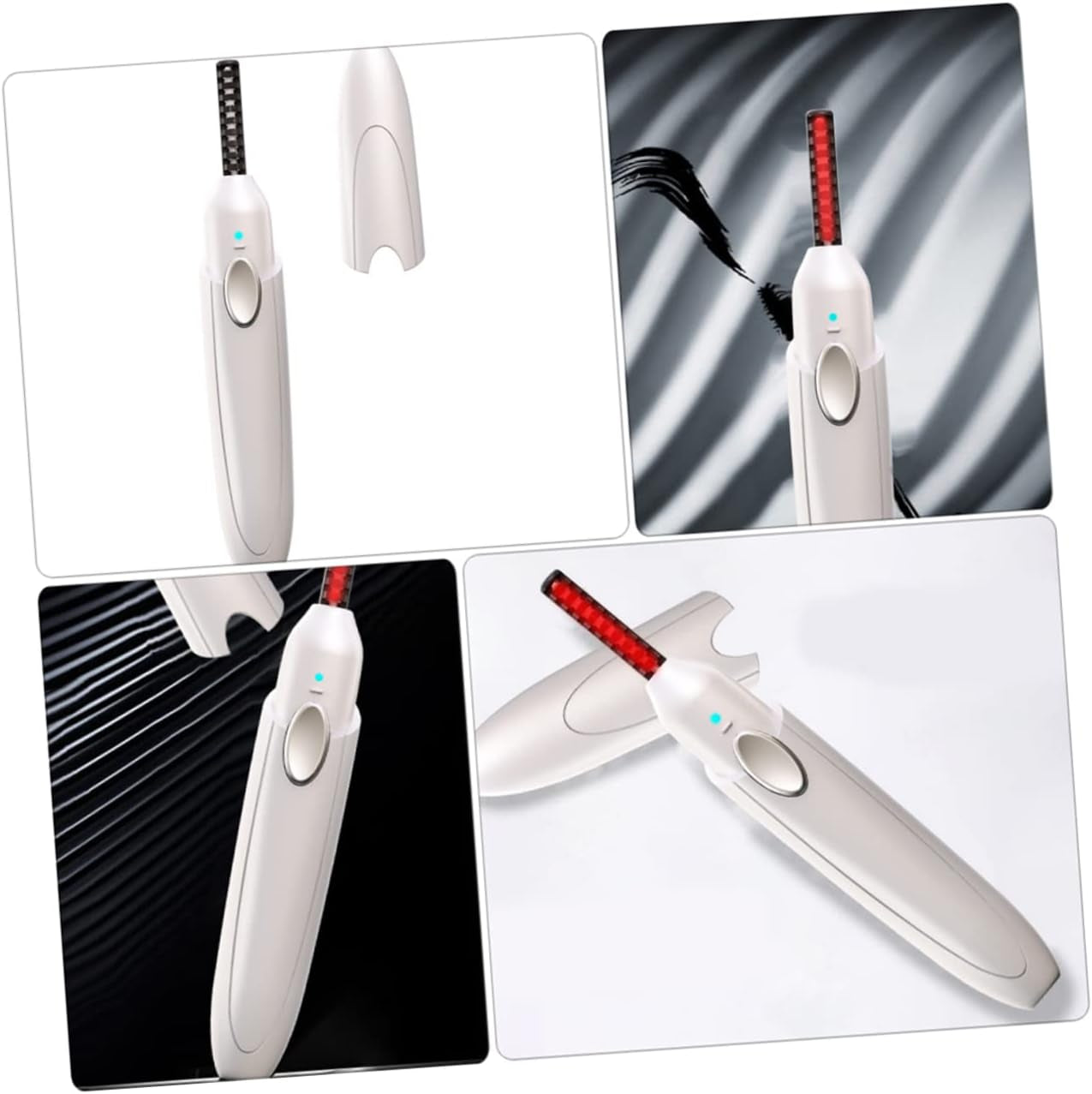 1Set USB Charging Electric Eyelash Curler Portable Eyelash Curling Clip for Home Makeup Convenient Temperature Control Natural Curling Effect