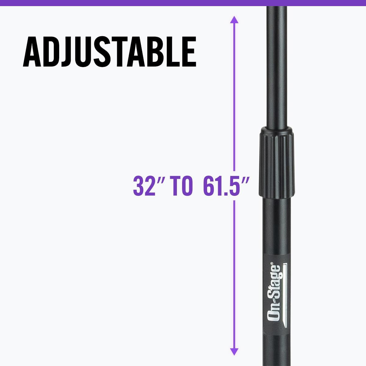 MS7701B Tripod Microphone Boom Stand, Black