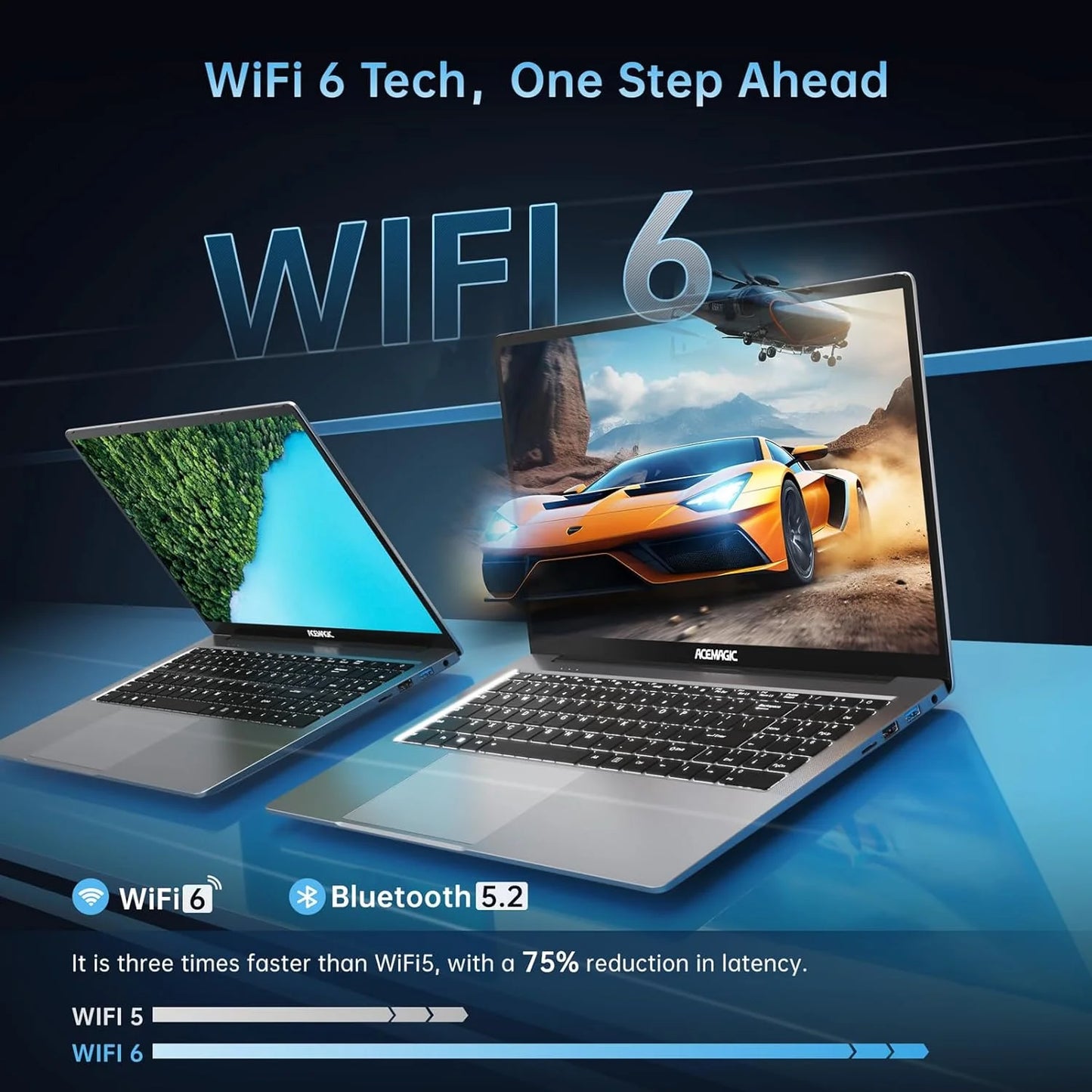 Laptop 16.1 FHD Gaming Laptop, AMD Ryzen 7 5700U, 16GB RAM, 512GB SSD, Windows 11 Pro, Graphite, Wifi 6, Backlit KB, Gray