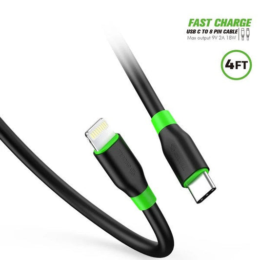 4-Foot USB-C to iPhone Cable - PD Fast Charging Solution