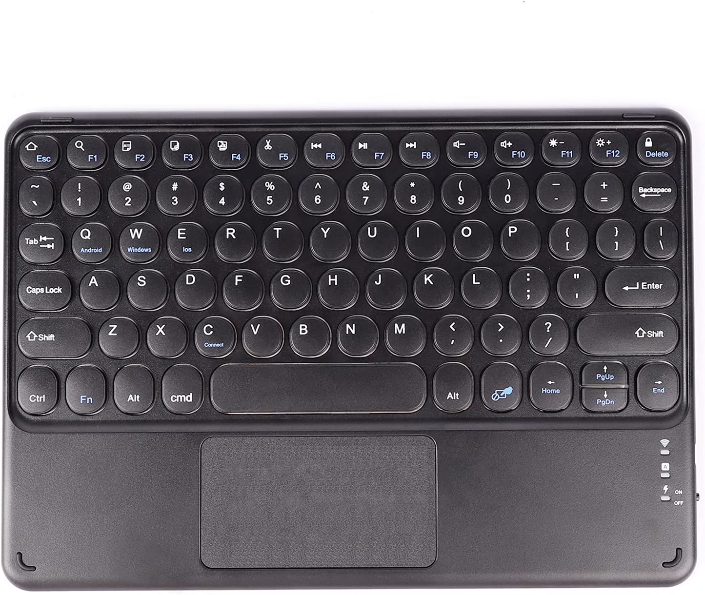 Wireless Bluetooth Keyboard with Touchpad for Ipad, Portable Mini Small Universal Rechargeable 10 Inch Ultra-Slim Wireless Keyboard for Tablet Smartphone PC Computer Laptop Windows Android Ios