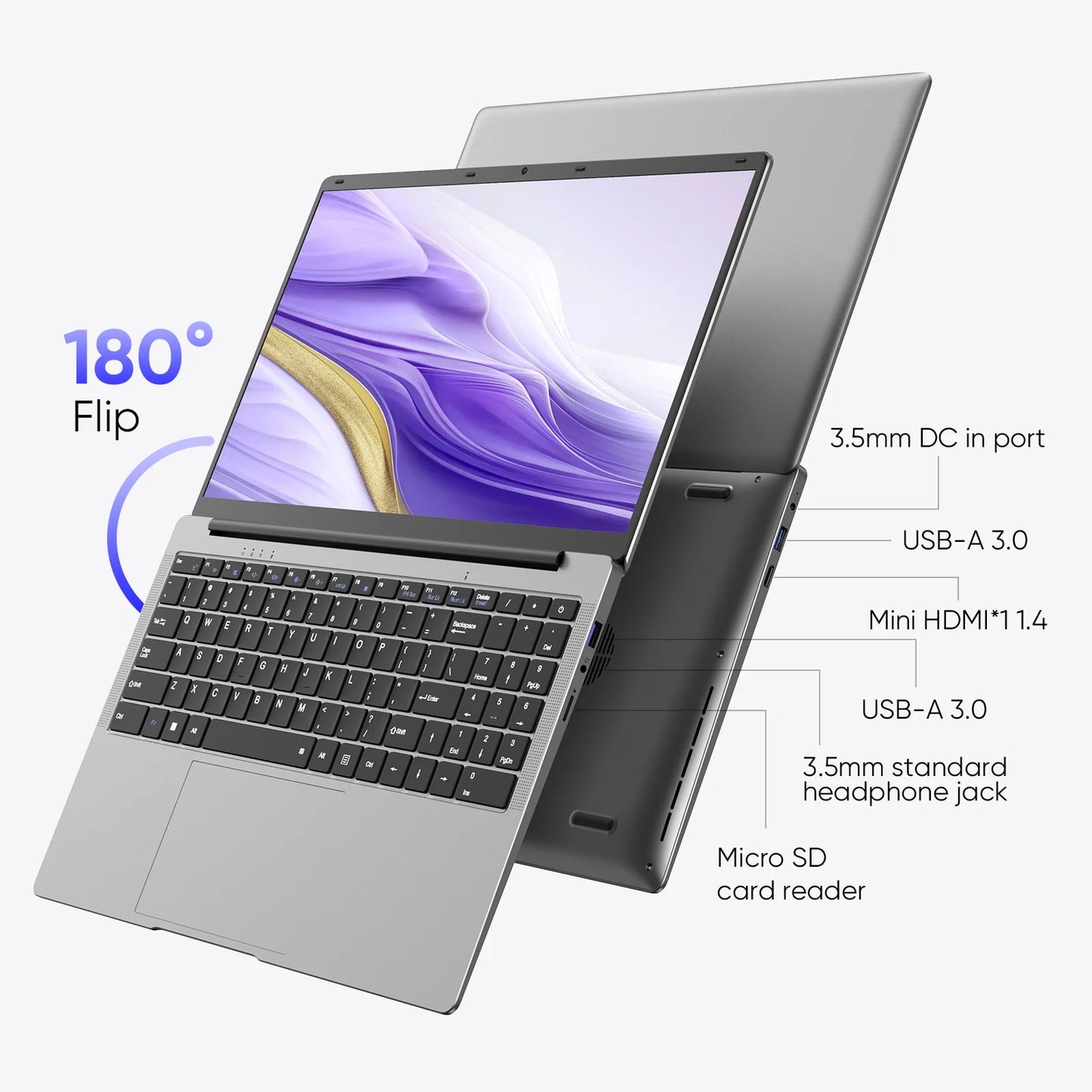 15.6" Laptop Computer,8Gb RAM 256GB Ssd,Windows 11 Pro Bussiness Notebook PC,MS Office 365,Intel Celeron N4000(Up to 2.6Ghz) 100% Srgb Screen,2.4G/5G Dual Band Wifi