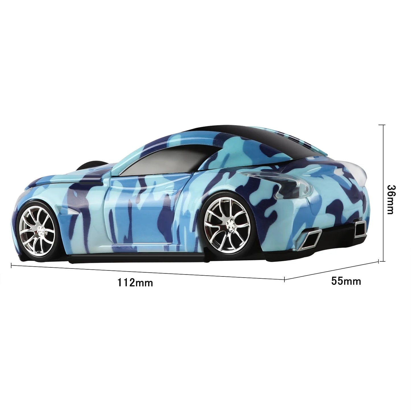 Wireless Mouse, 2.4Ghz Car Shape Mouse, Optical Cordless Mice with USB Receiver for PC Laptop Computer, Gray