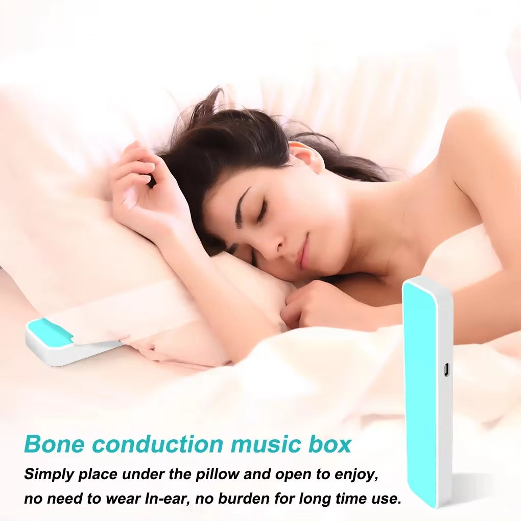 Bone Conduction Music Box: Wireless Bluetooth Speaker with Stereo Bass for Under Pillow Sleep & Travel
