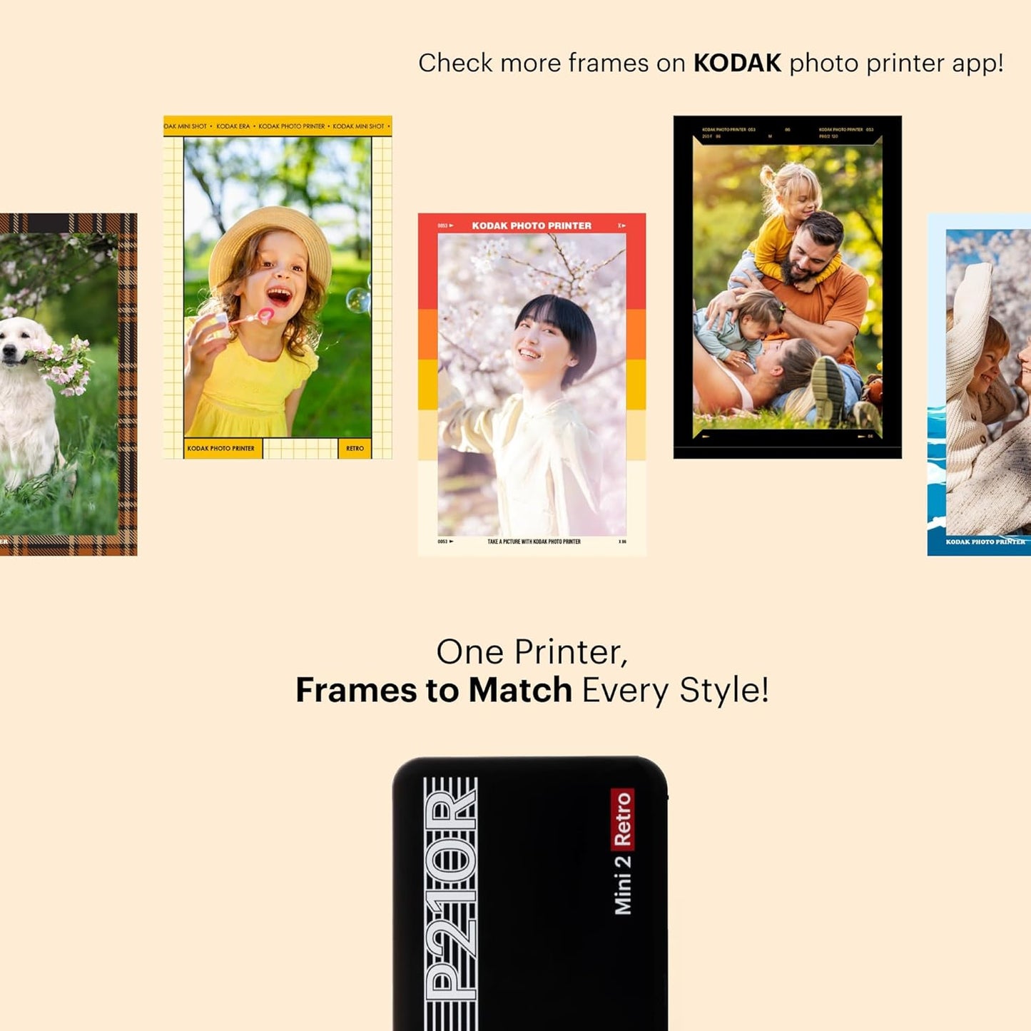 Mini Retro Photo Printer: 68 Sheet Bundle