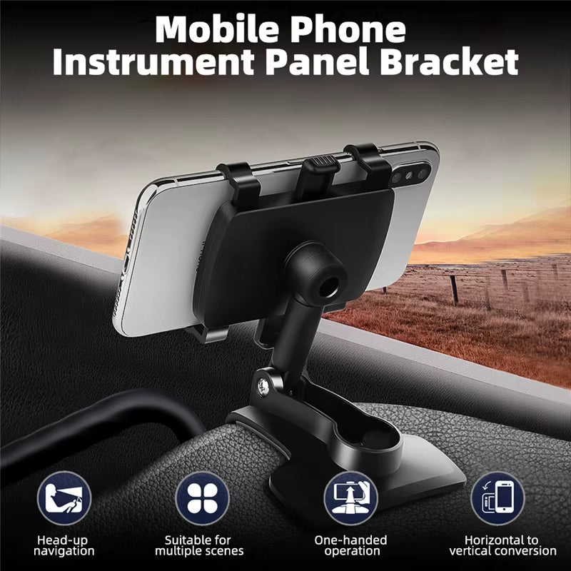 3-in-1 Car Phone Holder: Dashboard, Mirror, Vent