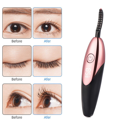 Mini Electric Heated Eyelash Curler Long Lasting Quick Heating Eyelash Brush